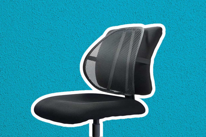 Office chair with mesh Easy Posture back support add-on.